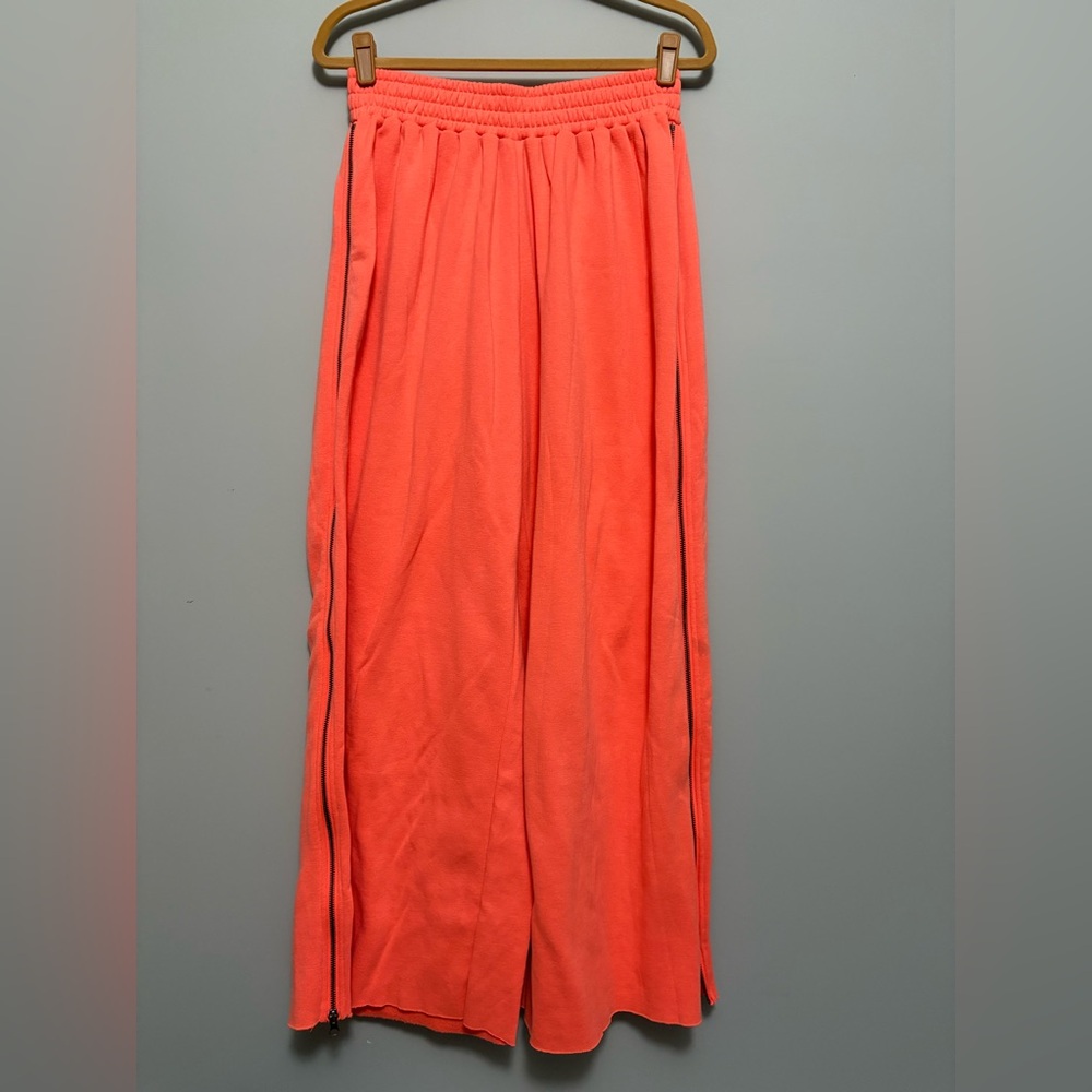 Urban Outfitters Vibrant Orange wide Legged Pants with full zippers on the sides